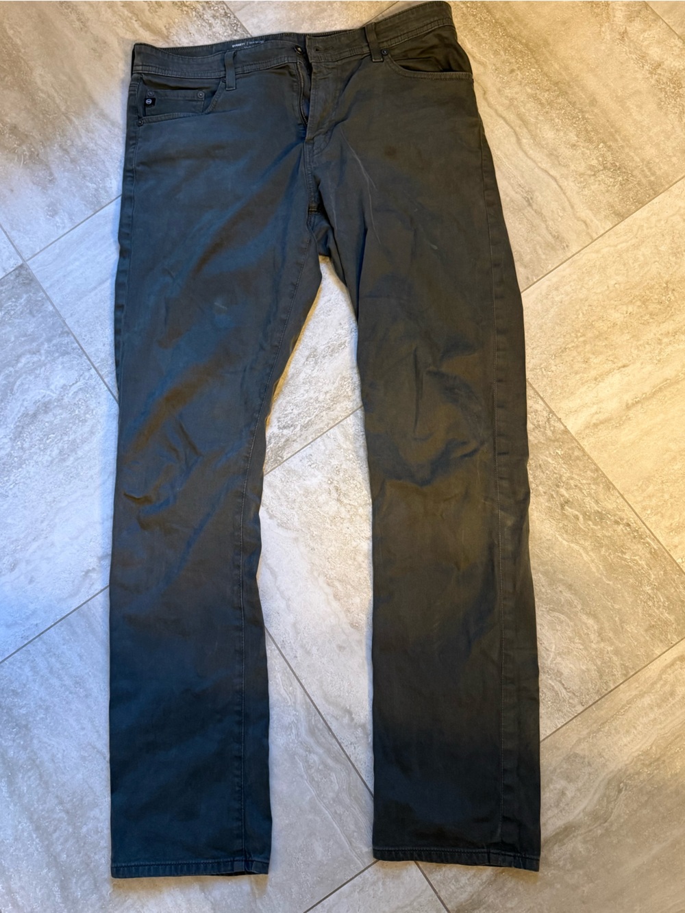 Ag Adriano Goldschmied Everett 33x34 Men's Green Chinos